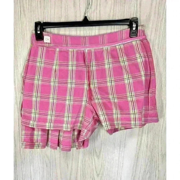 Lilly Pulitzer Sz 6 Pleated Plaid Skort Skirt Golf Clueless Preppy Pink Y2K - Picture 4 of 8